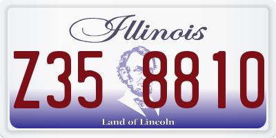 IL license plate Z358810