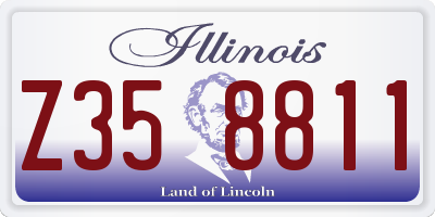 IL license plate Z358811