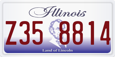 IL license plate Z358814