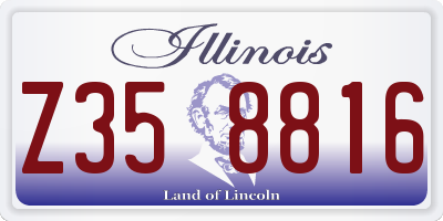 IL license plate Z358816