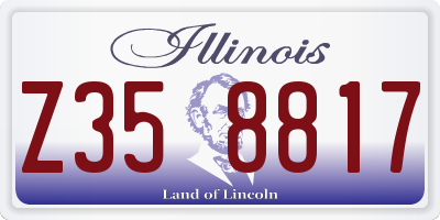 IL license plate Z358817