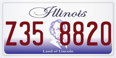 IL license plate Z358820