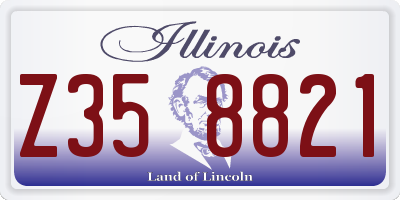 IL license plate Z358821