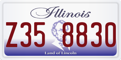 IL license plate Z358830