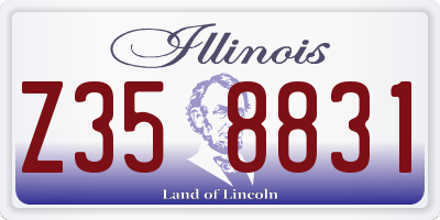 IL license plate Z358831