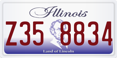 IL license plate Z358834