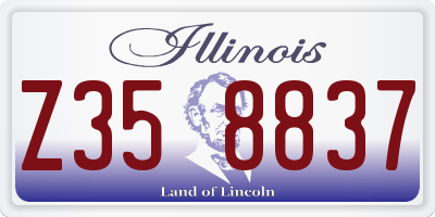 IL license plate Z358837