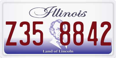 IL license plate Z358842
