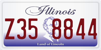 IL license plate Z358844