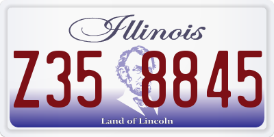 IL license plate Z358845