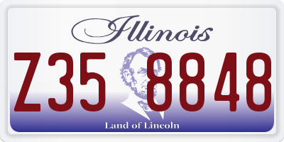 IL license plate Z358848