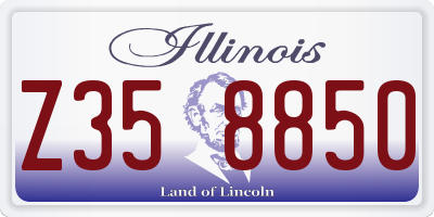 IL license plate Z358850