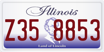 IL license plate Z358853