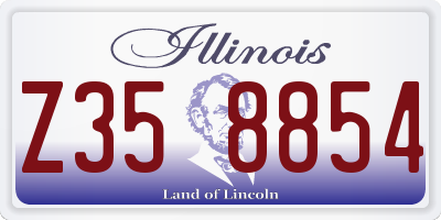 IL license plate Z358854