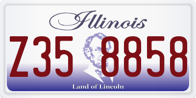 IL license plate Z358858