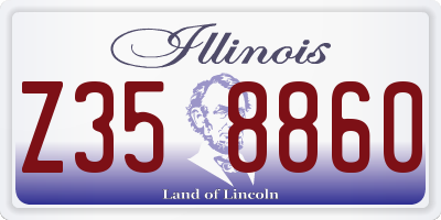 IL license plate Z358860