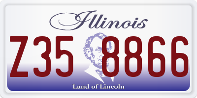 IL license plate Z358866