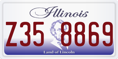 IL license plate Z358869