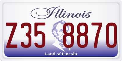 IL license plate Z358870