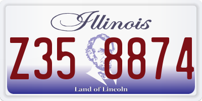 IL license plate Z358874
