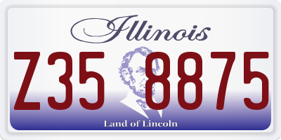 IL license plate Z358875