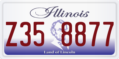 IL license plate Z358877