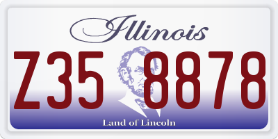 IL license plate Z358878