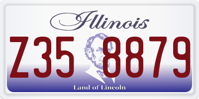 IL license plate Z358879