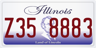 IL license plate Z358883
