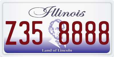 IL license plate Z358888