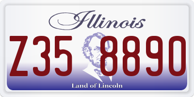 IL license plate Z358890