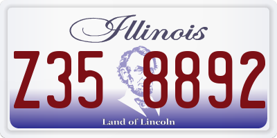 IL license plate Z358892