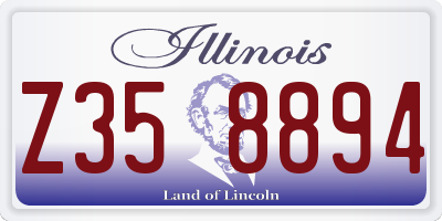IL license plate Z358894