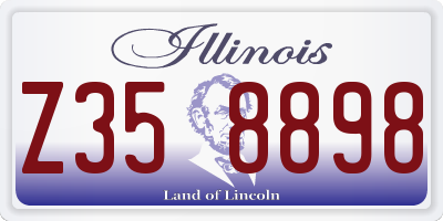 IL license plate Z358898
