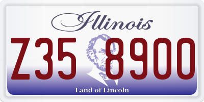 IL license plate Z358900