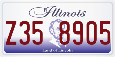 IL license plate Z358905