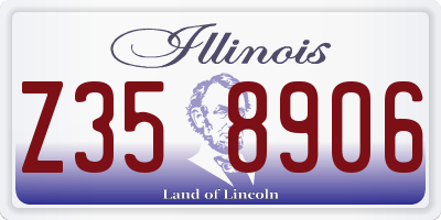 IL license plate Z358906