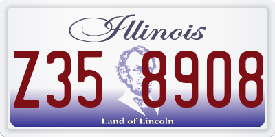 IL license plate Z358908