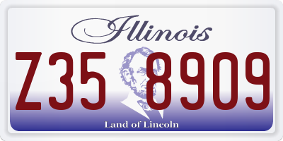 IL license plate Z358909