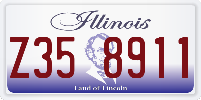 IL license plate Z358911