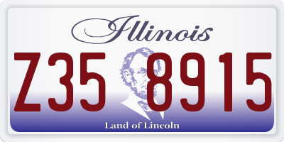 IL license plate Z358915