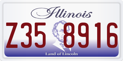IL license plate Z358916