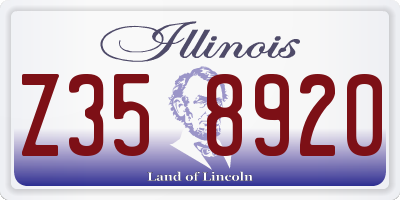 IL license plate Z358920