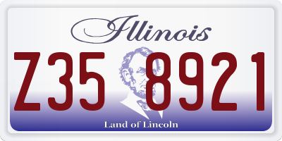 IL license plate Z358921