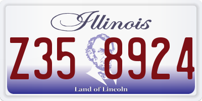 IL license plate Z358924