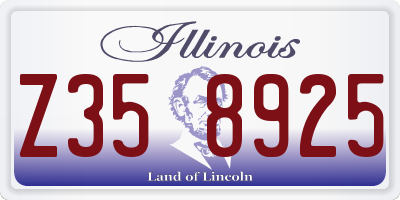 IL license plate Z358925