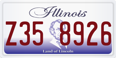 IL license plate Z358926