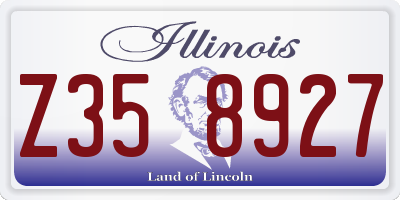 IL license plate Z358927