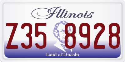 IL license plate Z358928
