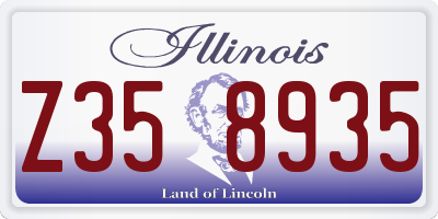 IL license plate Z358935